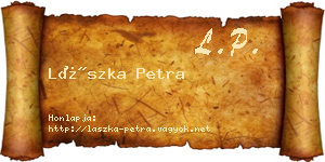 Lászka Petra névjegykártya